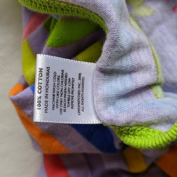 little missmatched colorful stripes & floral bodysuit diaper shirt 9 months baby - Picture 5 of 6